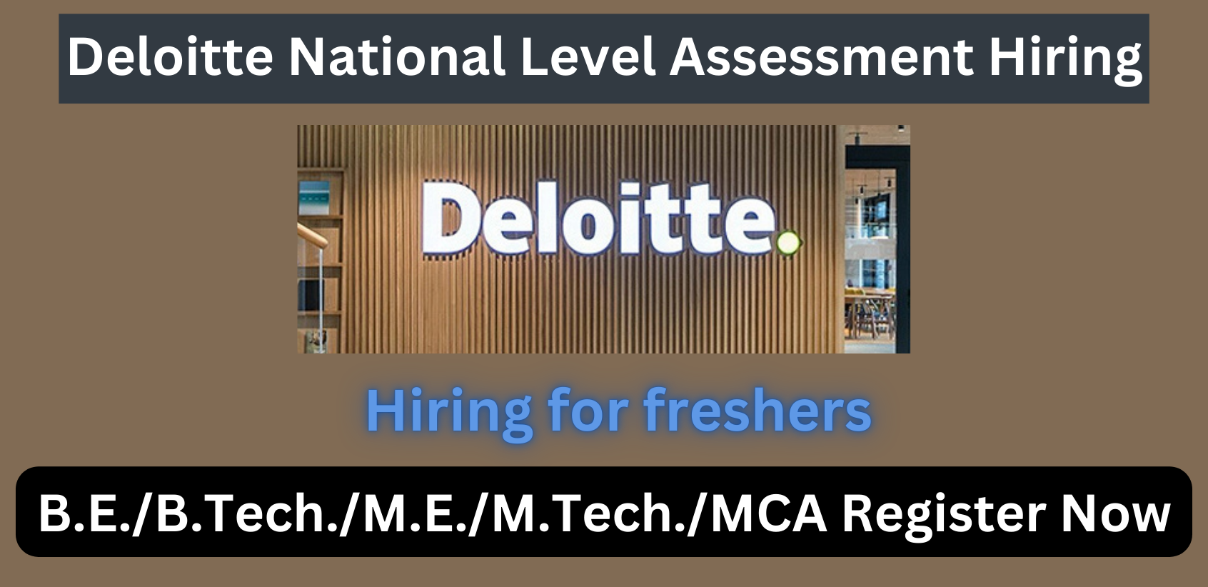 Deloitte National Level Assessment 2 Registration started